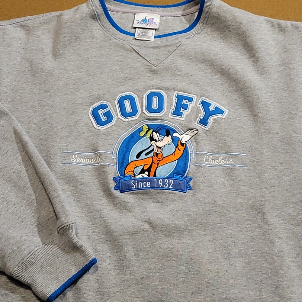 Vtg Disneyland Resort Goofy Crewneck Sweatshirt XL